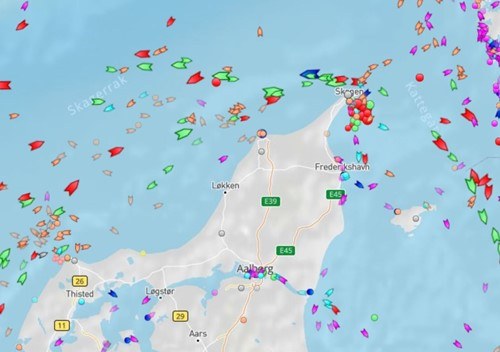 Skagerak sea map